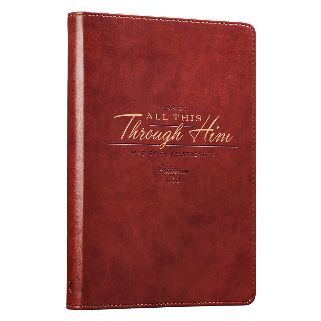 I Can Do All This Through Him (Faux Leather Journal)