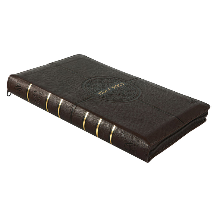 ESV Brown Faux Leather Standard Bible Thumb Indexed With Zip