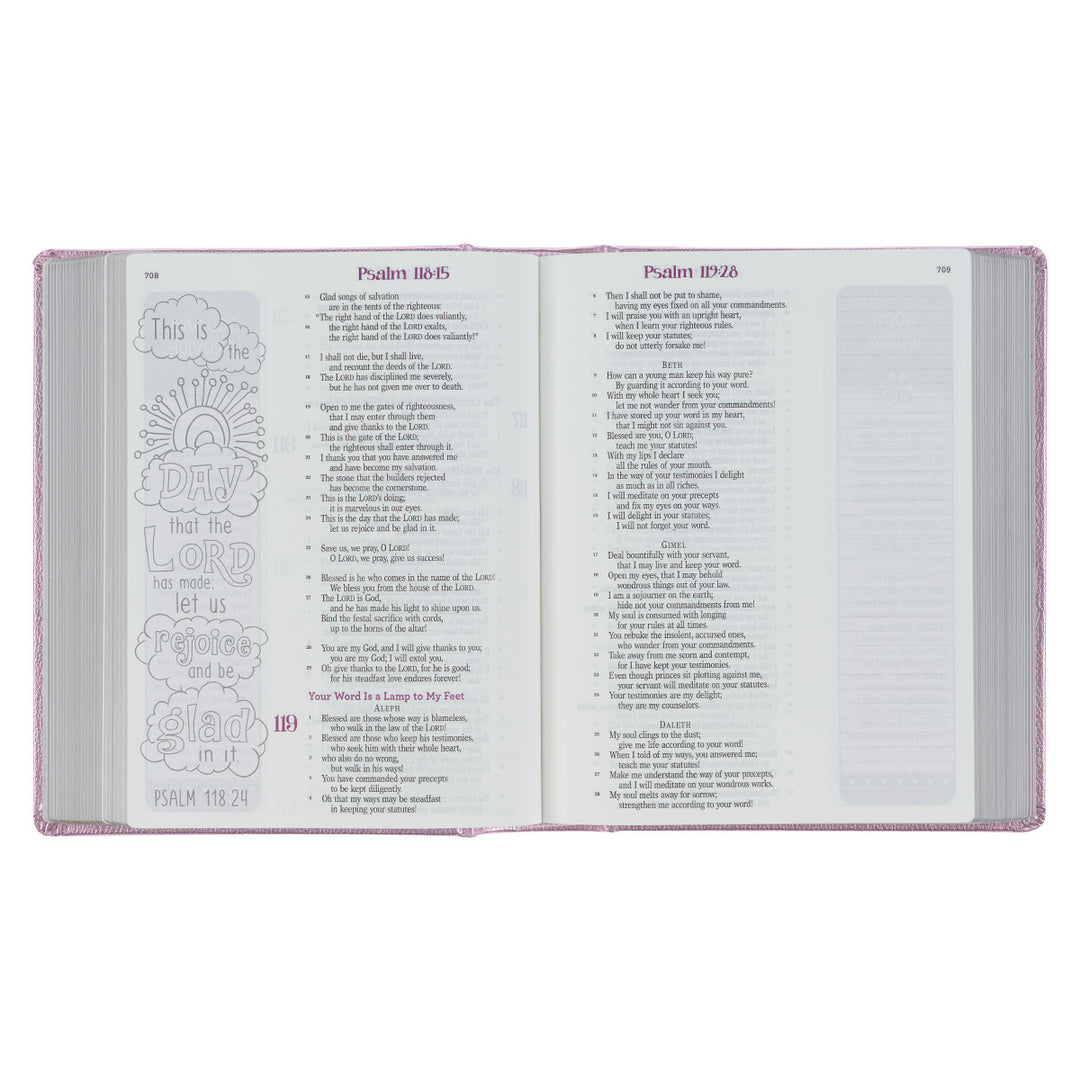 ESV Pink Salsa Faux Leather Hardcover My Creative Bible For Girls