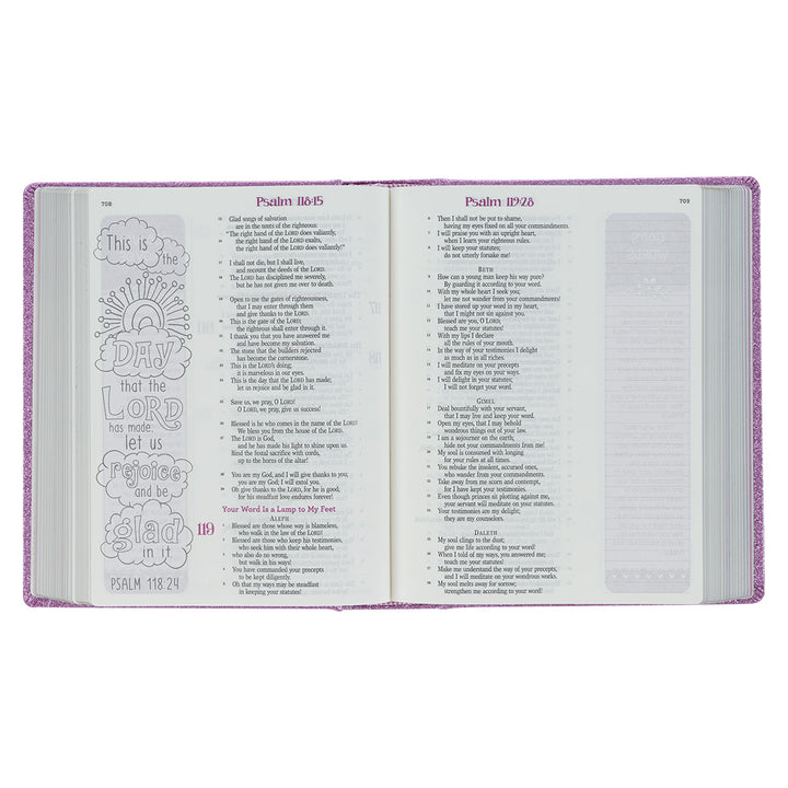 ESV Purple Glitter Hardcover My Creative Bible For Girls