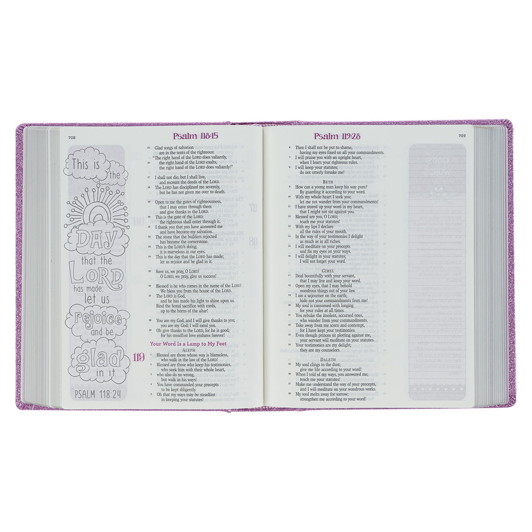 ESV Purple Glitter Hardcover My Creative Bible For Girls
