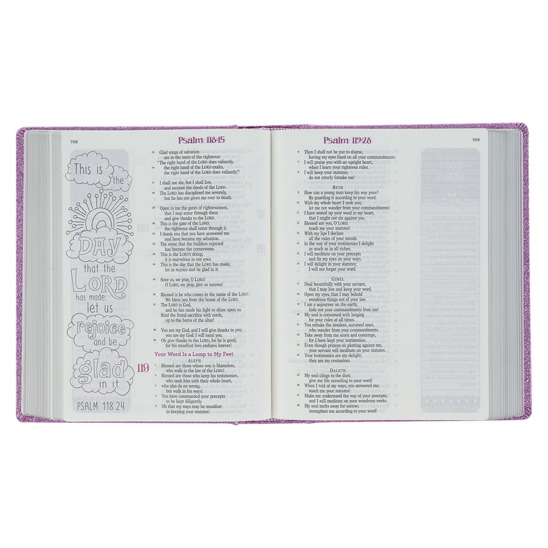 ESV Purple Glitter Hardcover My Creative Bible For Girls