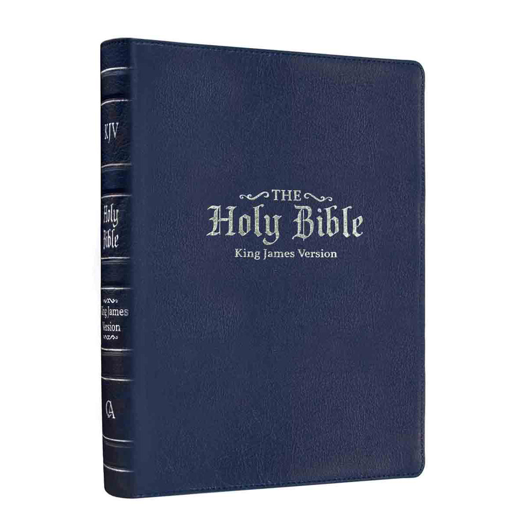KJV Ultra Violet Genuine African Leather Bible Giant Print Thumb Indexed Red Letter
