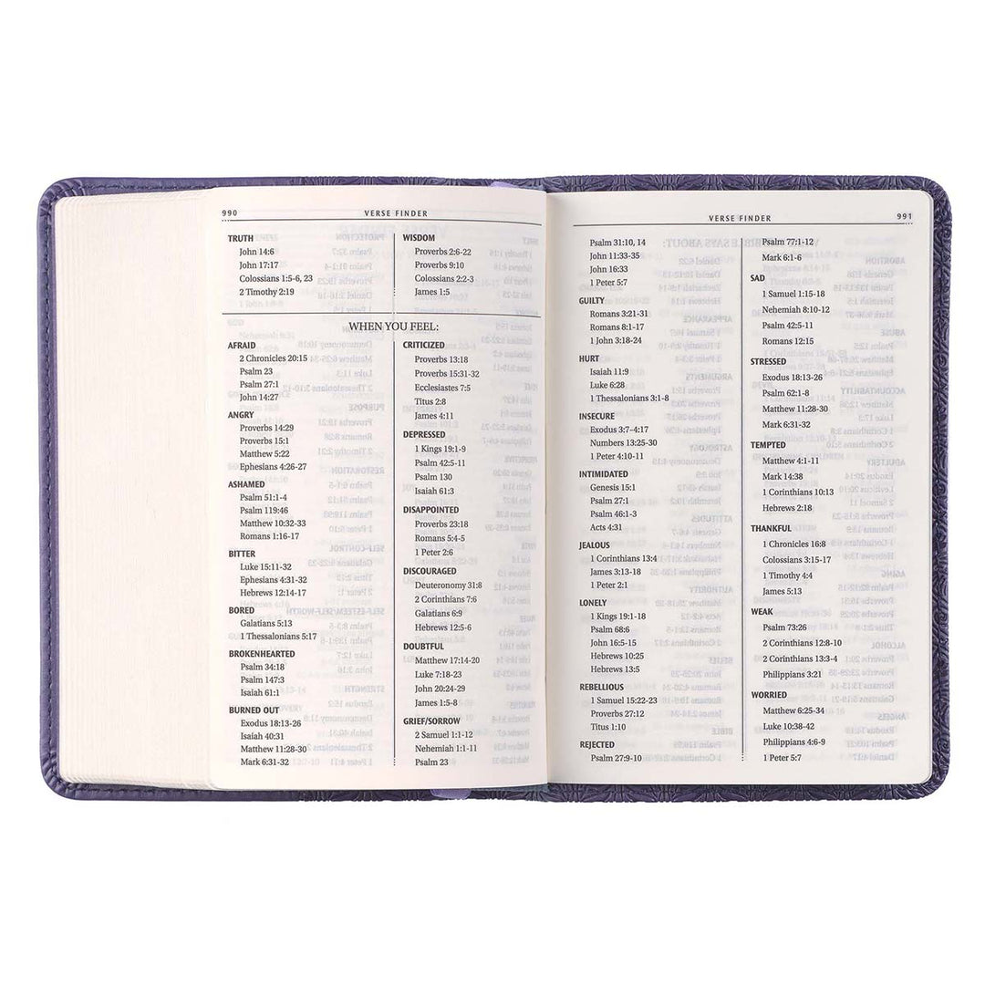 KJV Purple Faux Leather Mini Pocket Bible