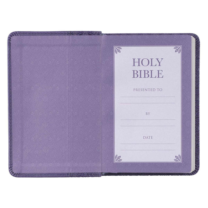 KJV Purple Faux Leather Mini Pocket Bible