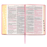 KJV Pink Faux Leather Full-Size Bible Giant Print Indexed
