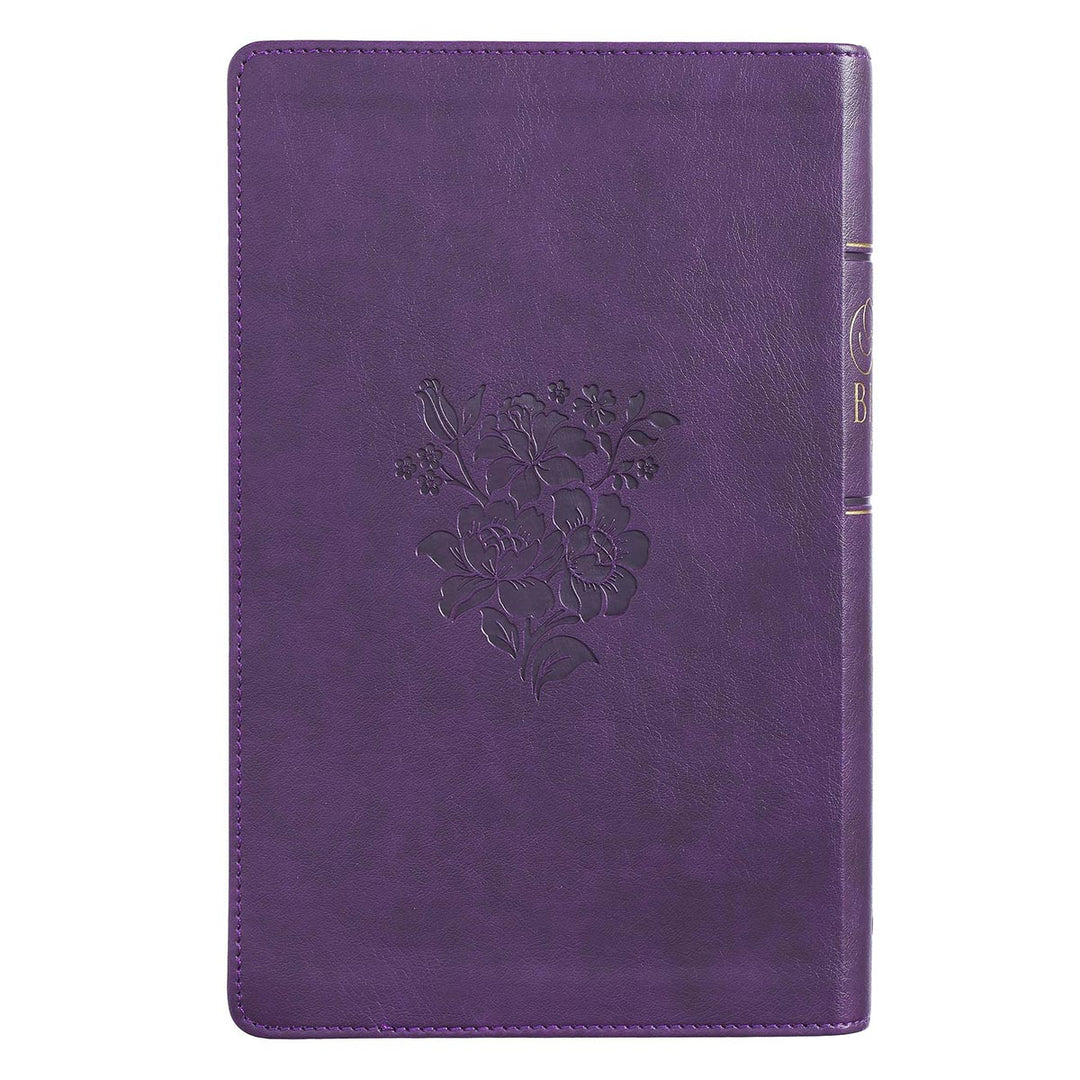 KJV Purple Faux Leather Bible Giant Print With Thumb Index