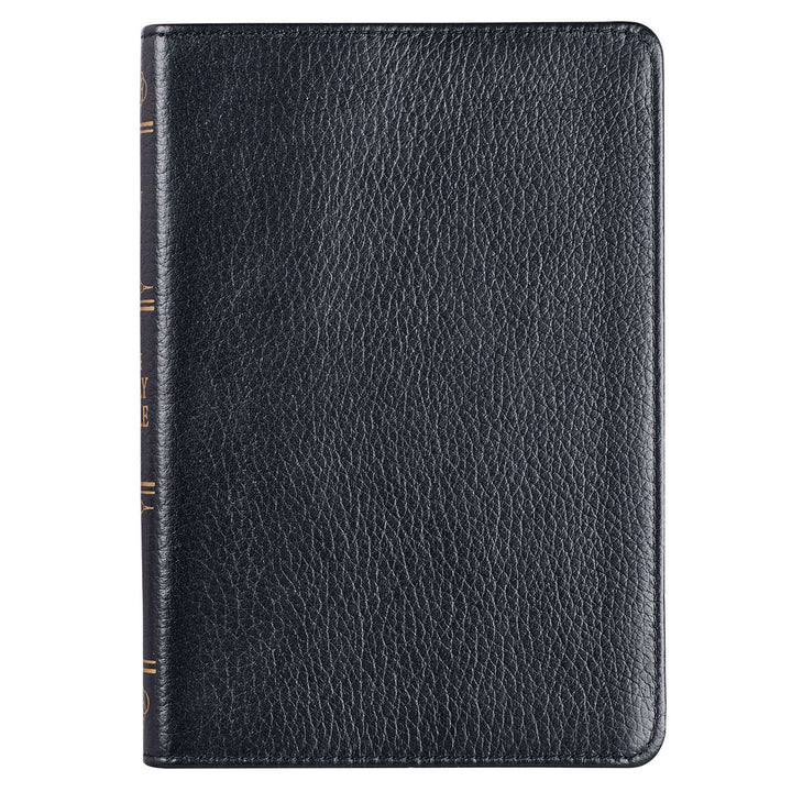 KJV Black Genuine African Leather Compact Bible Red Letter