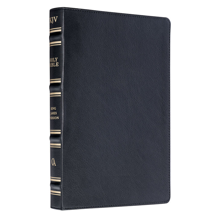 KJV Black Genuine African Leather Thinline Bible Large Print Indexed Red Letter