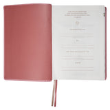 NLT Pink Faux Leather Thumb Indexed Spiritual Growth Bible