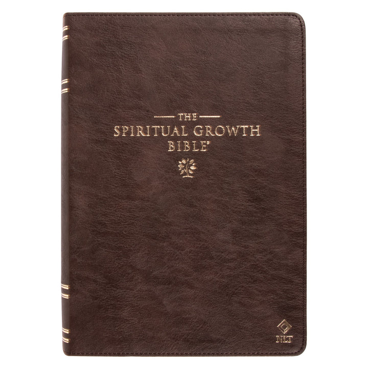 NLT Dark Brown Faux Leather Thumb Indexed Spiritual Growth Bible