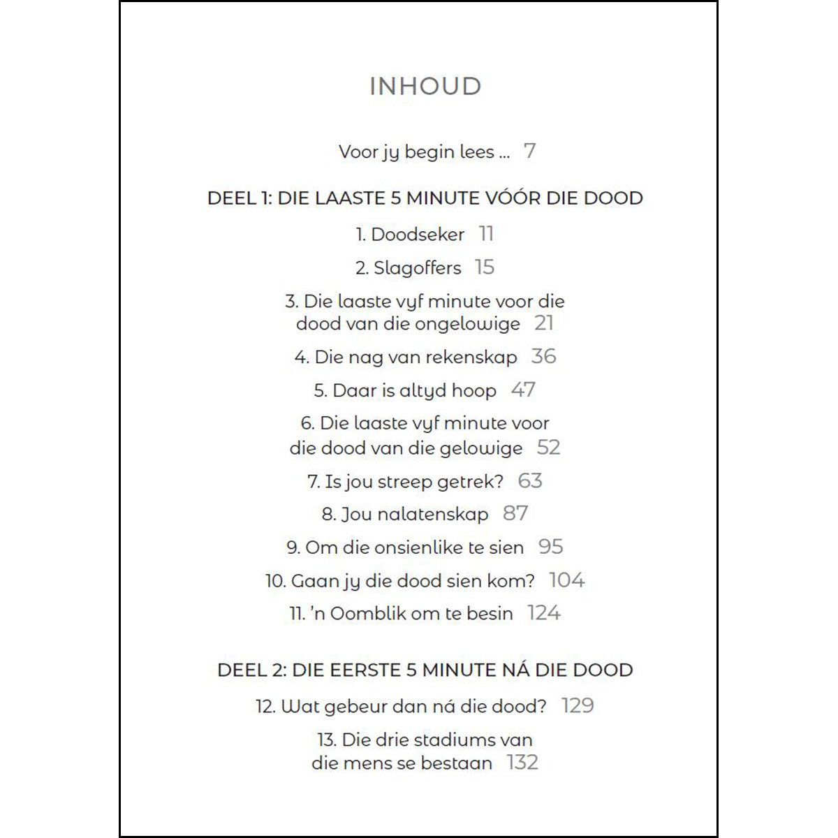 5 Minute Voor En Na Die Dood: Antwoorde Oor Die Dood En Die Lewe Hierna Nuwe Uitgawe SB