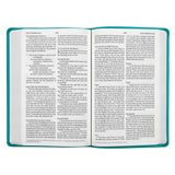ESV Turquoise Emblem Design Imitation Leather Value Thinline Bible Large Print