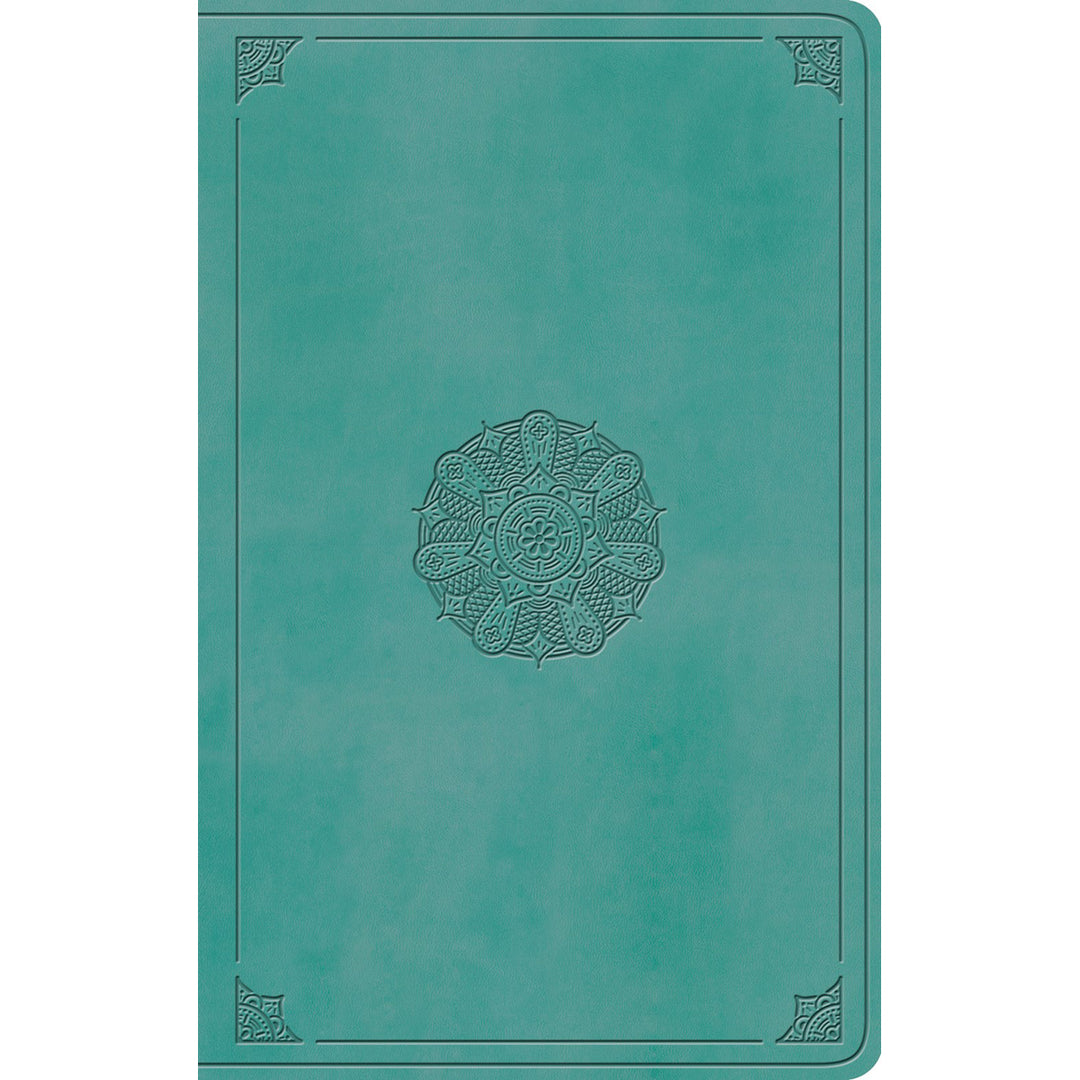 ESV Large Print Value Thinline Bible Turquoise Emblem Design (Imitation Leather)