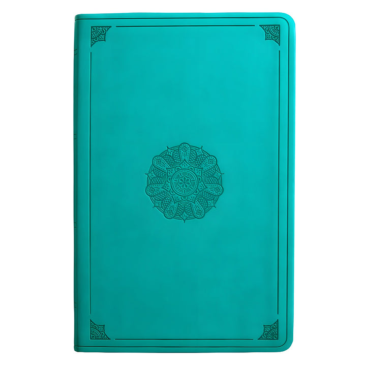 ESV Turquoise Emblem Design Imitation Leather Value Thinline Bible Large Print