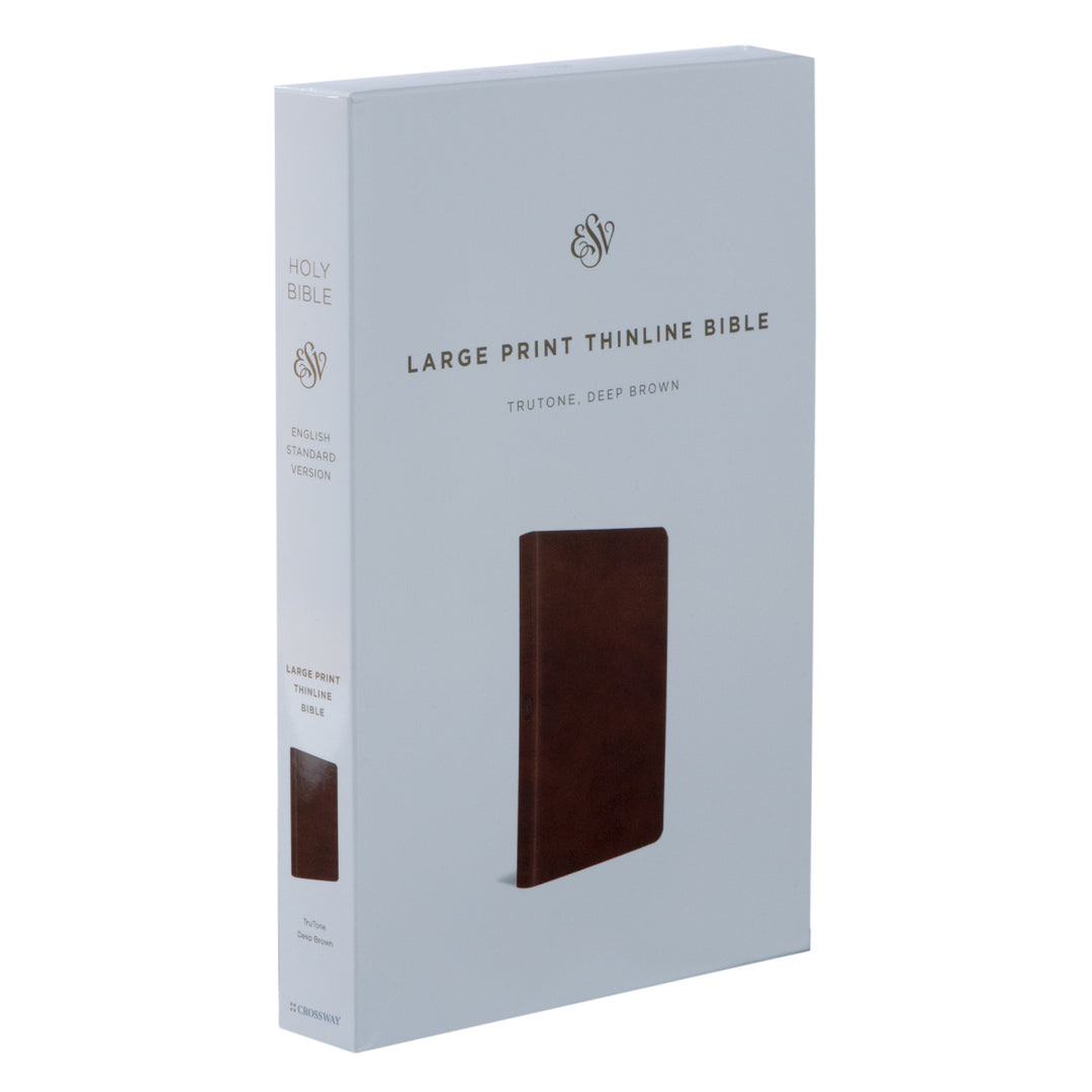 ESV Large Print Thinline Bible Deep Brown (Imitation Leather)