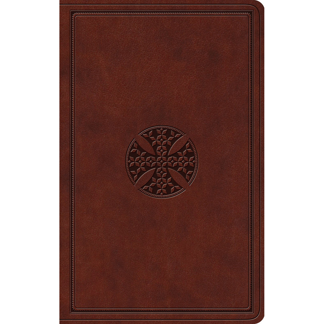 ESV Value Thinline Bible Brown Mosaic Cross Design (Imitation Leather)