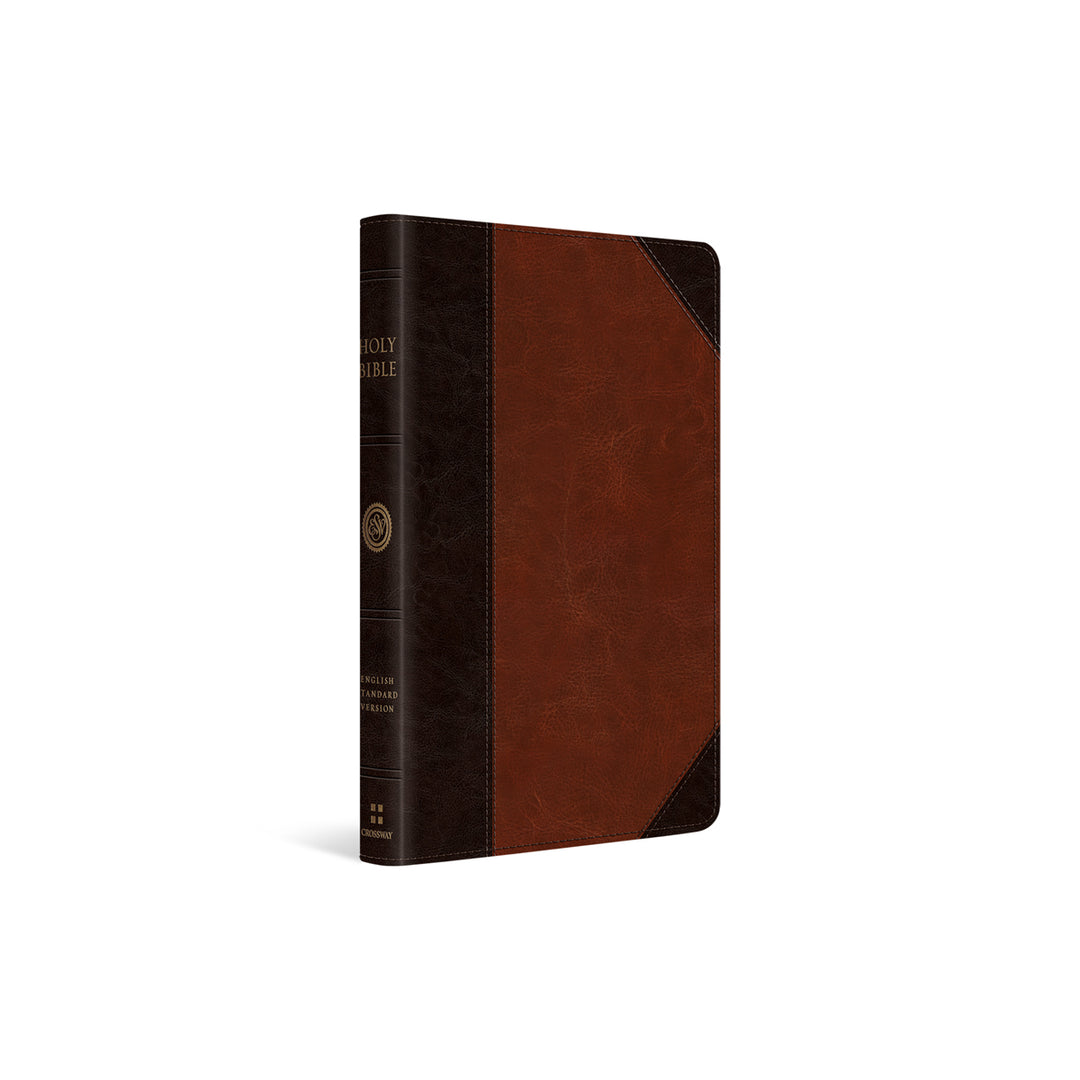 ESV Single Column Thinline Bible Brown Portfolio Design (Imitation Leather)