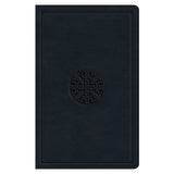 ESV Navy Mosaic Cross Design Imitation Leather Value Thinline Bible Large Print