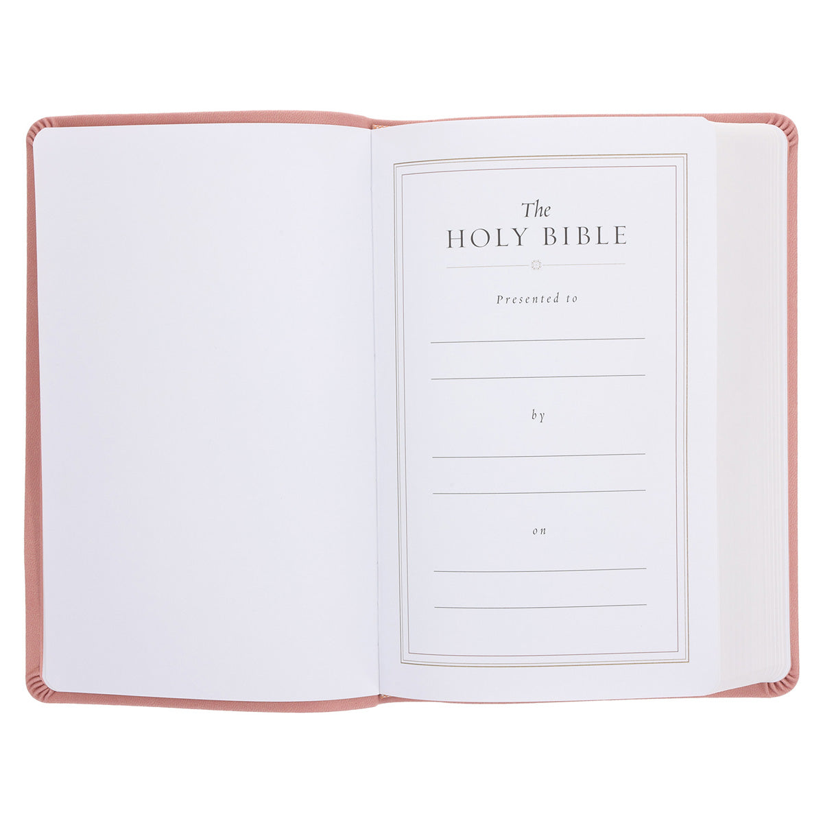 ESV Blush Rose Fleur-de-lis Design Imitation Leather Value Thinline Bible Large Print