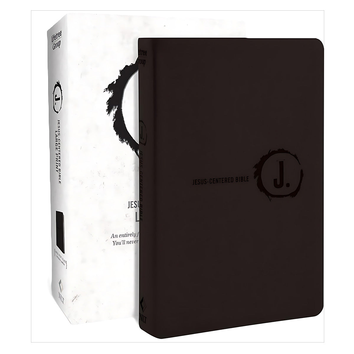 NLT Black Imitation Leather Jesus-Centered Bible Large Print