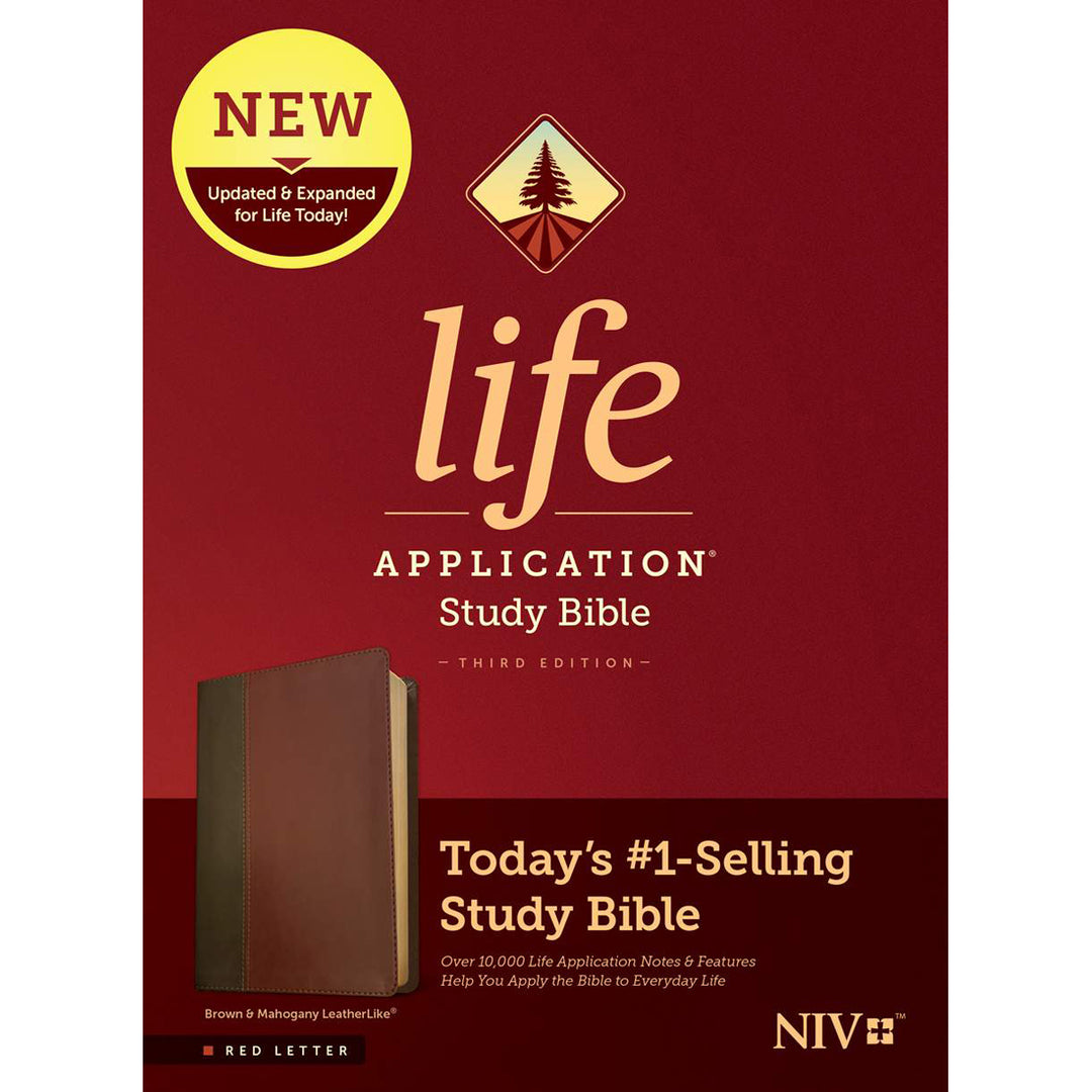 NIV Life Application Study Bible 3rd Ed Red Let Brown (Imitation Leather)