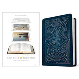 NLT Navy & Rose Gold Faux Leather Filament Bible: The Print + Digital Bible