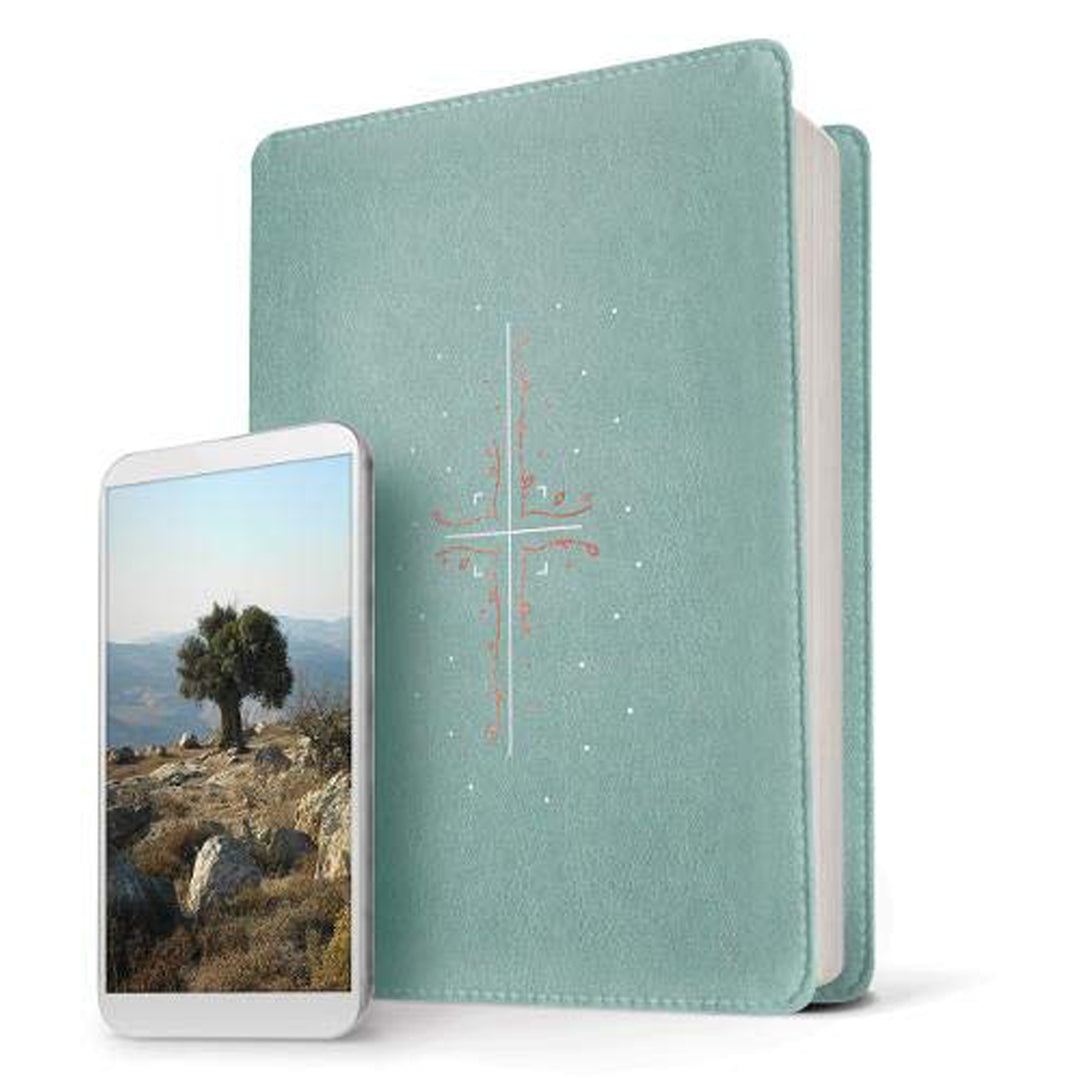 NLT Eucalyptus & Copper Imitation Leather Filament Bible: The Print + Digital Bible