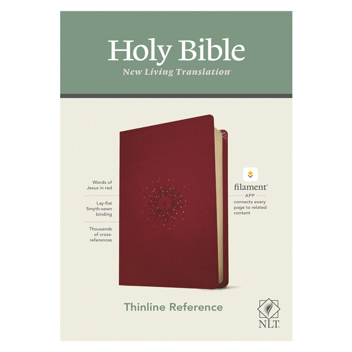 NLT Filament Thinline Reference Bible Red Letter Aurora Cranberry (Imitation Leather)