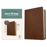 NLT Rustic Brown Imitation Leather Filament Personal Size Giant Print Bible