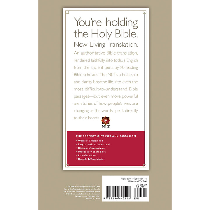 NLT Premium Gift Bible Red Letter Teal (Imitation Leather)