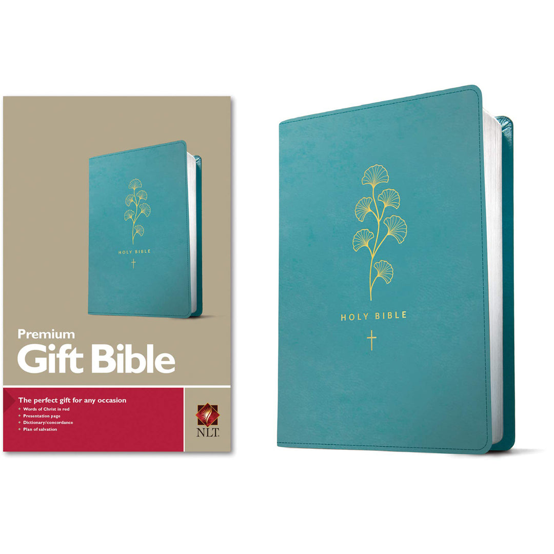 NLT Premium Gift Bible Red Letter Teal (Imitation Leather)
