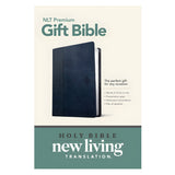 NLT Blue Faux Leather Premium Gift Bible Red Letter
