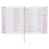 NLT Pink Hardcover Faux Leather Inspire Bible For Girls