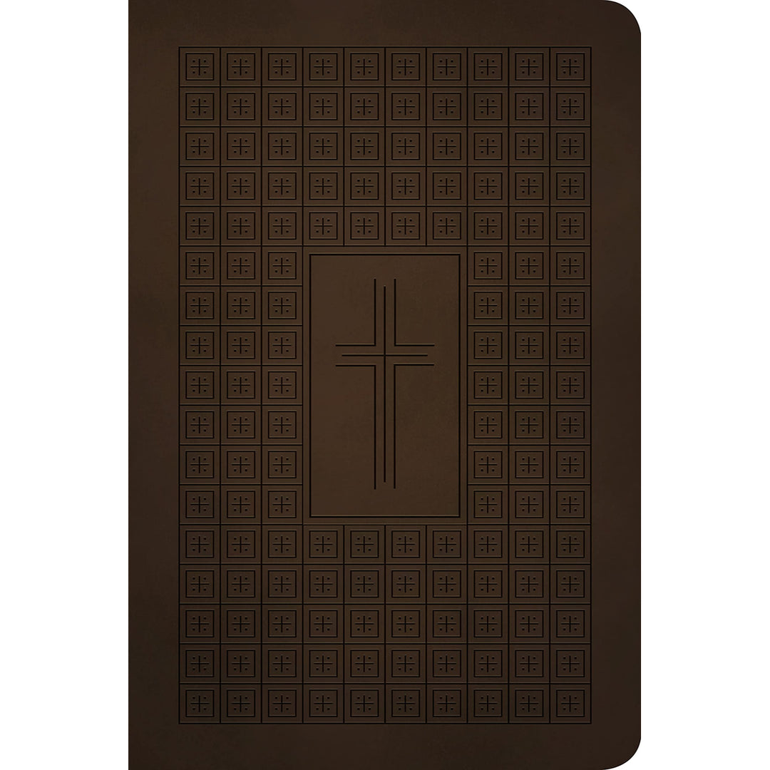 NLT Filament Premium Value Thinline Bible, Dark Brown Cross (Imitation Leather)