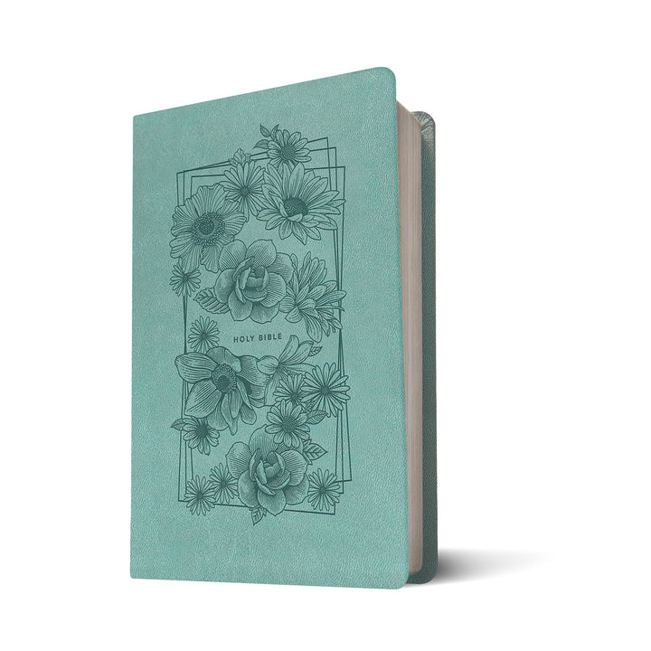 NLT Filament Premium Value Thinline Bible, Bouquet Teal (Imitation Leather)