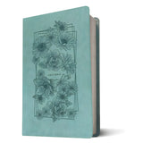 NLT Filament Premium Value Thinline Bible, Bouquet Teal (Imitation Leather)