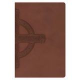 NLT Filament Premium Value Thinline Bible, Filament Enabled, Large Print, Brown Cross (Imitation Leather)