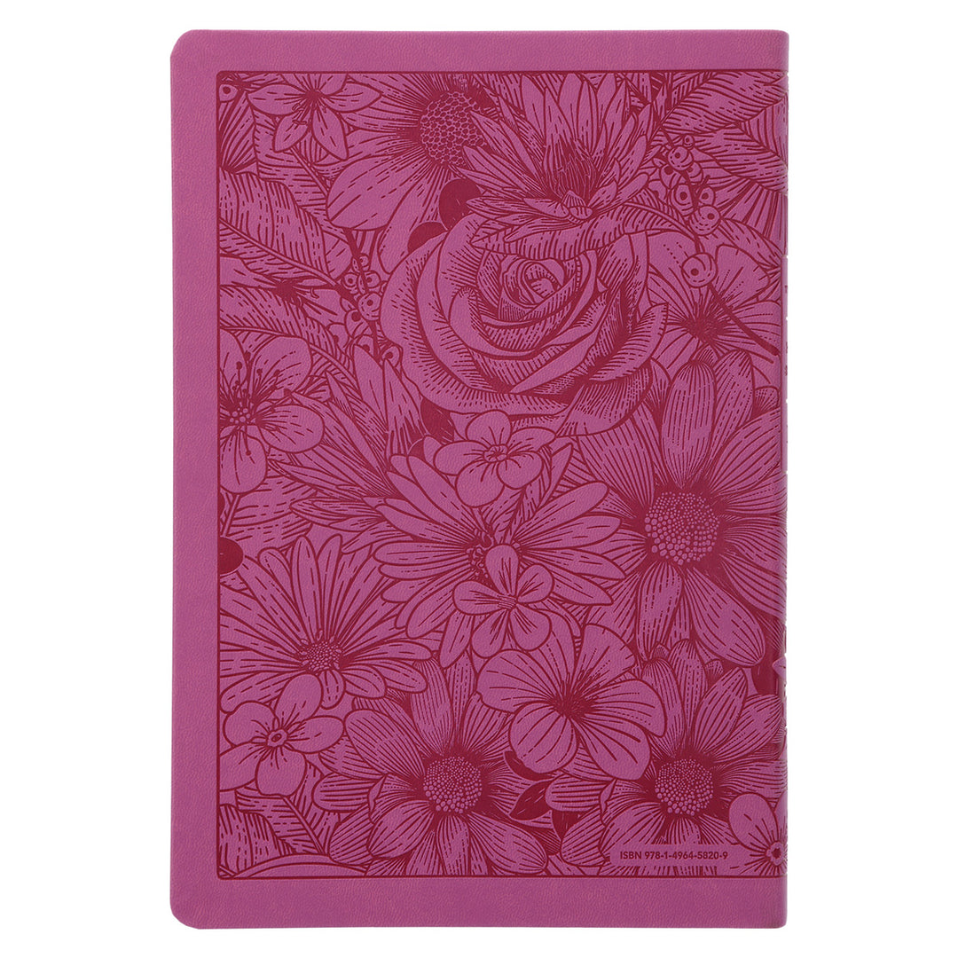 NLT Filament Premium Value Thinline Bible, Large Print, Garden Pink (Imitation Leather)