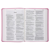 NLT Filament Premium Value Thinline Bible, Large Print, Garden Pink (Imitation Leather)
