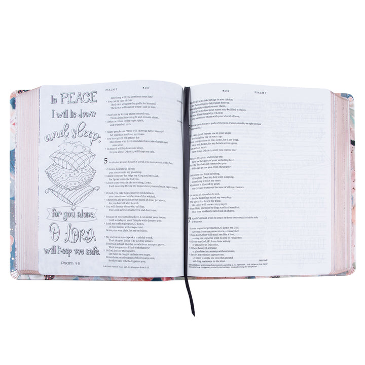 NLT Watercolor Garden Faux Leather Flexcover Inspire Faith Filament Bible