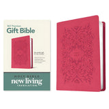 NLT Premium Gift Bible, Red Letter, Very Berry Pink Vines (Immitation Leather)