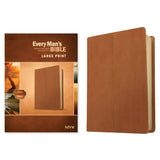 NIV Cross Saddle Tan Imitation Leather Every Man's Bible Large Print