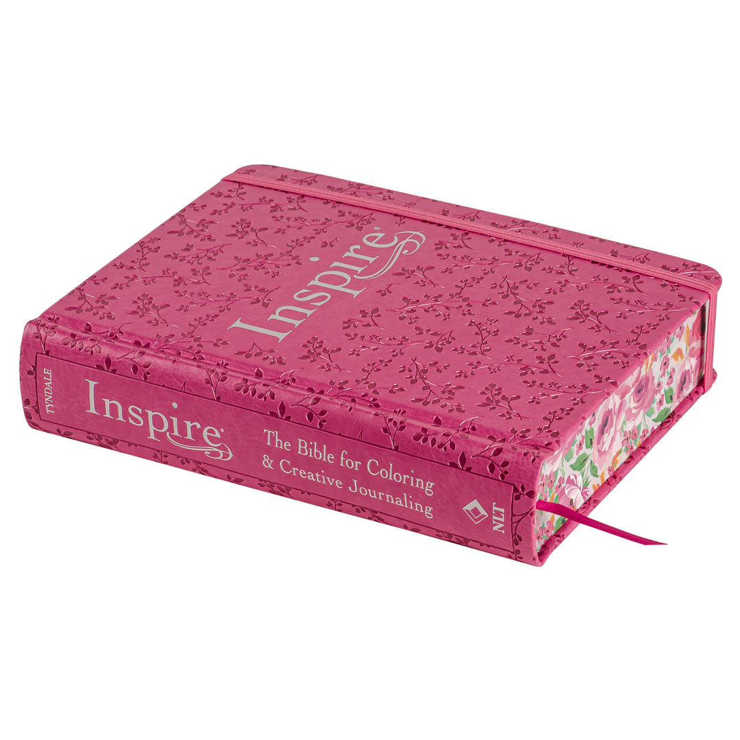 NLT Pink Peony Faux Leather Inspire Filament Bible