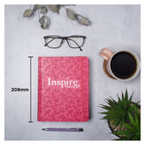 NLT Pink Peony Faux Leather Inspire Filament Bible