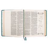NLT Teal Faux Leather Flexcover One Year Bible Expressions