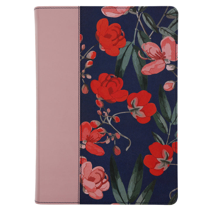 NLT Pink Evening Bloom Imitation Leather 3rd Edition Life Application Study Bible