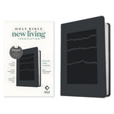 NLT Black Mountainscape Imitation Leather Premium Value Filament Compact Bible