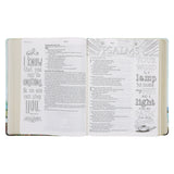 NLT Floral Fields Faux Leather Inspire Large Print Filament-Enabled Bible
