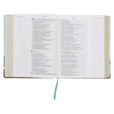 NLT Floral Fields Faux Leather Inspire Large Print Filament-Enabled Bible